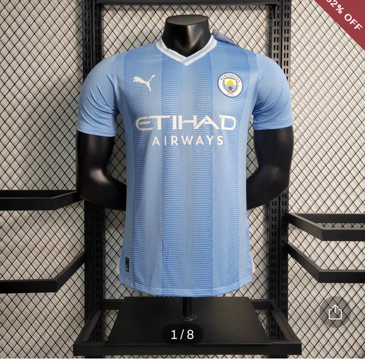 2023/2024 Player Version Manchester City Home Football Shirt