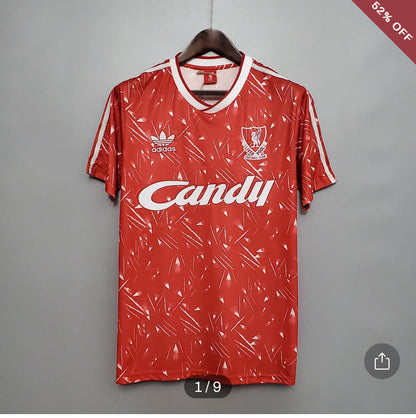 Retro 1989/1991 Liverpool Football Shirt Home