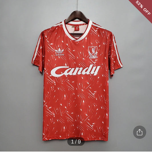 Retro 1989/1991 Liverpool Football Shirt Home