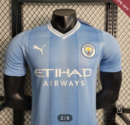 2023/2024 Player Version Manchester City Home Football Shirt