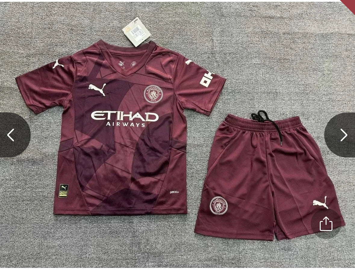 2024/2025 Manchester City Third Away Football Shirt Kids Size New in