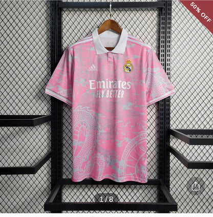 2023/2024 Real Madrid Chinese Dragon Pink Football Shirt