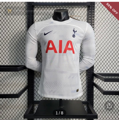 2023/2024 Player Version Long Sleeve Tottenham Home Football Shirt