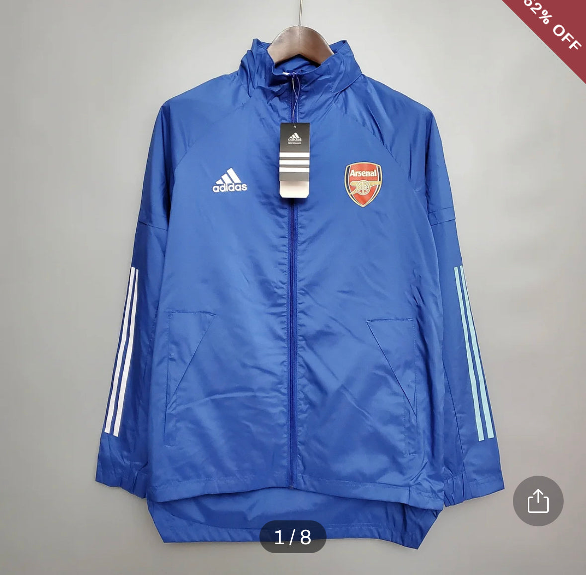 2021 Arsenal Soccer Jersey Windbreaker Blue