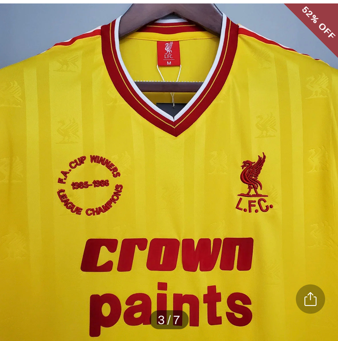 1985/1986 Retro Liverpool Away Football Shirt