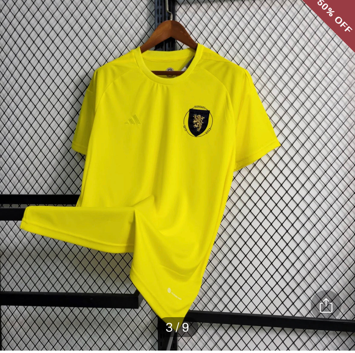 2023 Scotland Goalkeeper Yellow Football Shirt