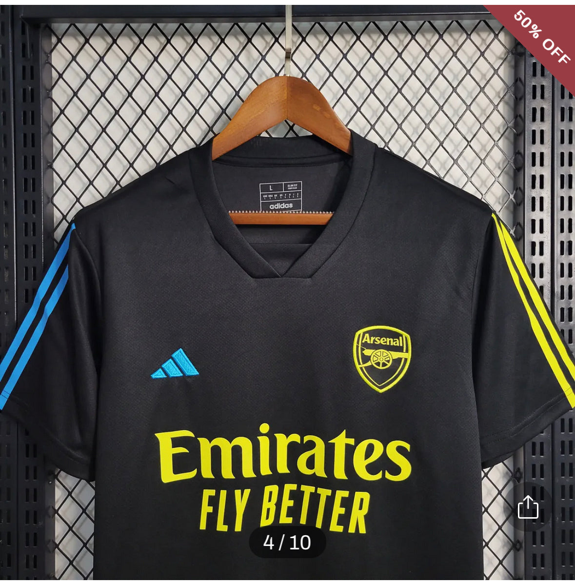 2023/2024 Arsenal Training Wear Black Soccer Jersey