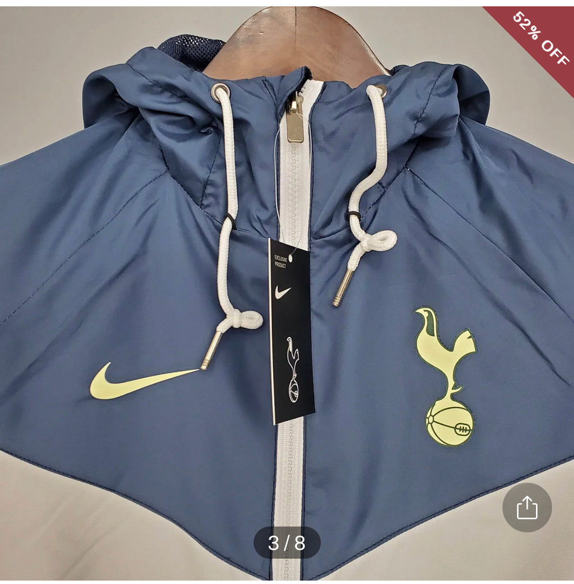 2021/2022 Tottenham Jersey Windbreaker Blue-White