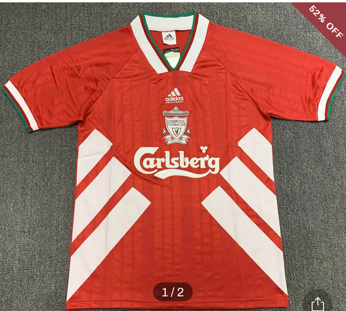 1993/1995 Retro Liverpool Home Football Shirt