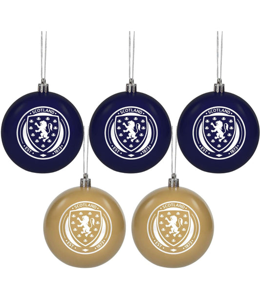 Scotland 5 Pack Christmas Baubles