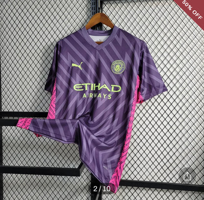 2023/2024 Manchester City Goalkeeper Purple Football Shirt