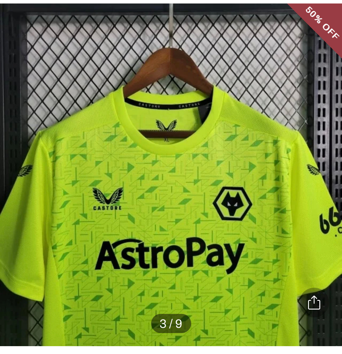 2023/2024 Wolverhampton Wanderers Goalkeeper Football Shirt