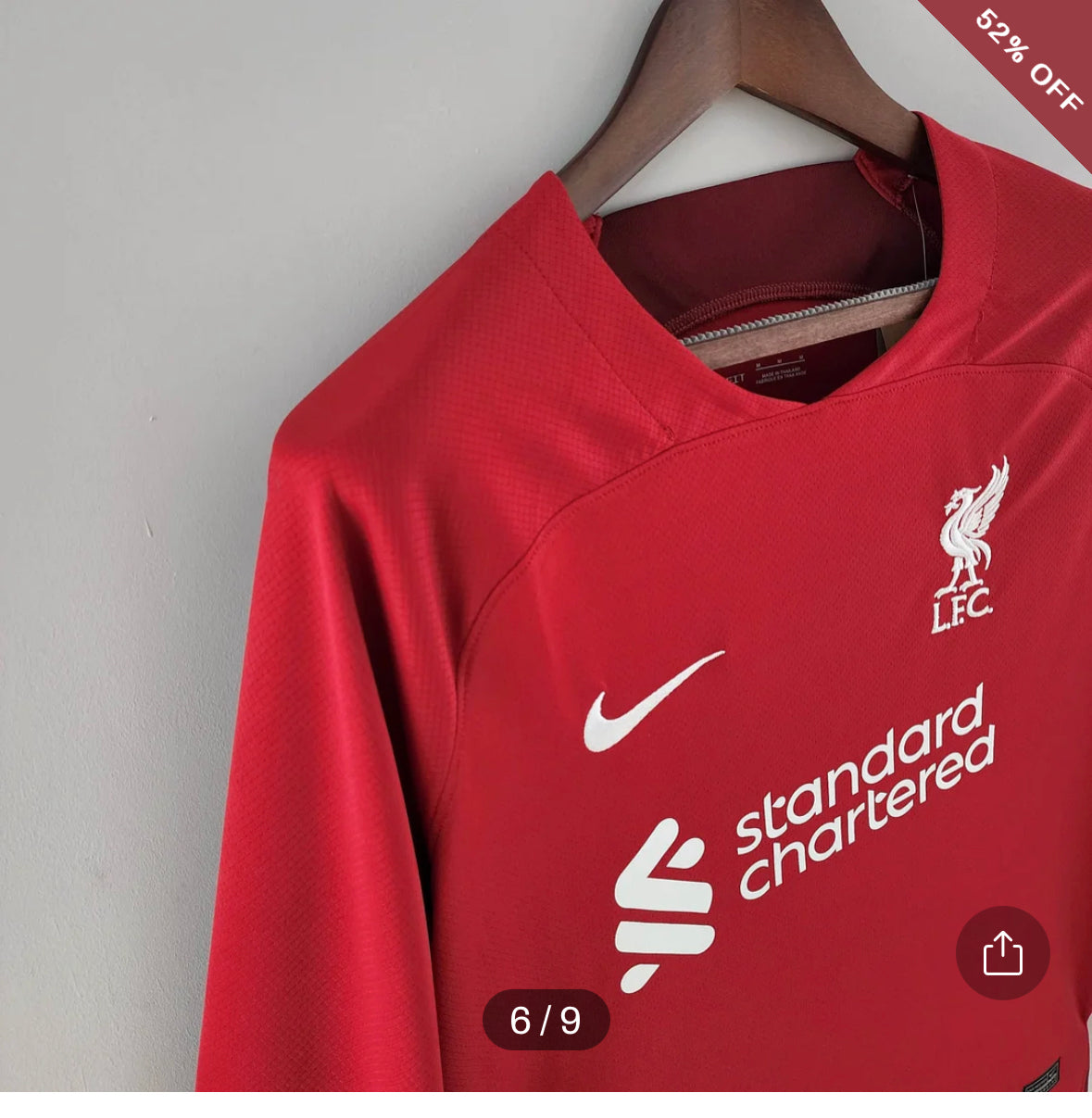 2022/2023 Long Sleeve Liverpool Home Football Shirt