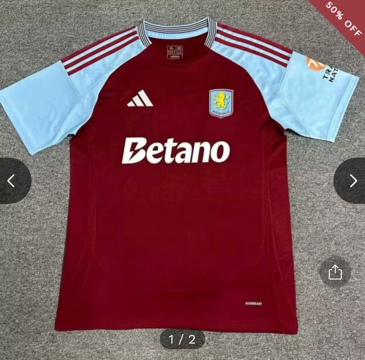 2024/2025 Aston Villa Home Football Shirt New in