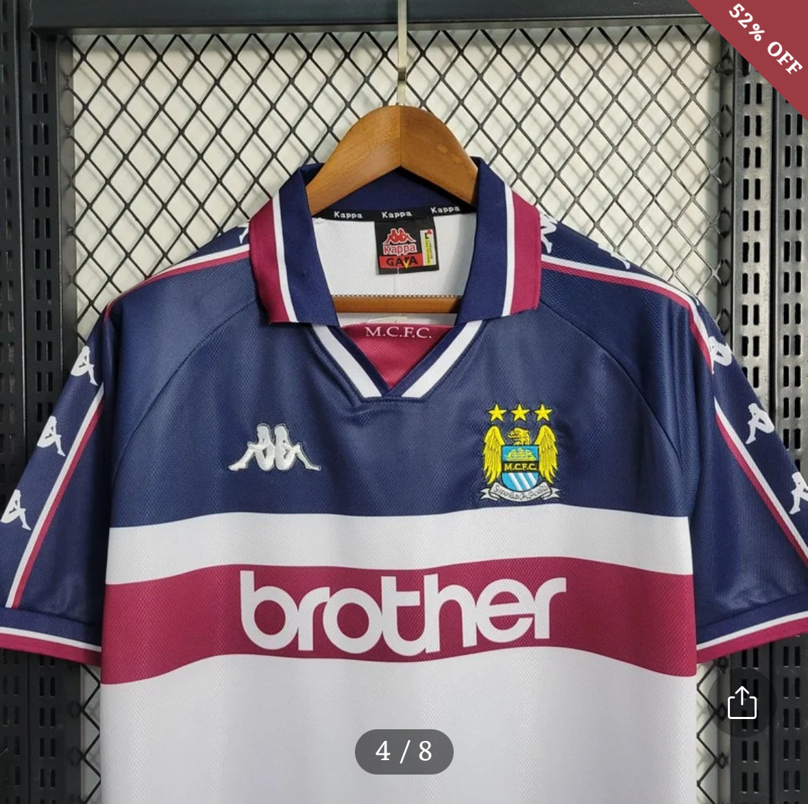 1997/1998 Retro Manchester City Away Football Shirt New in