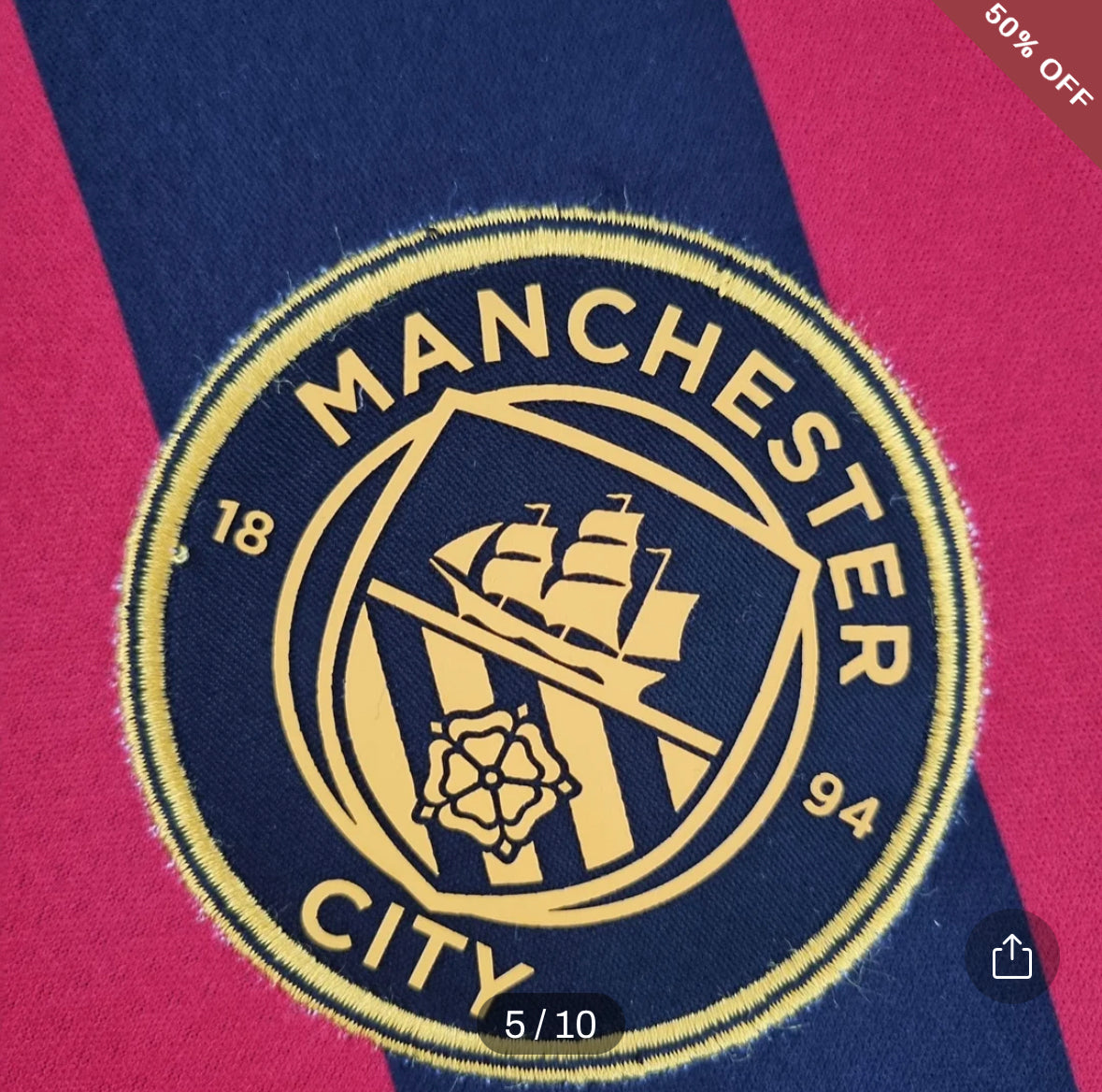 2022/2023 Manchester City Away Football Shirt