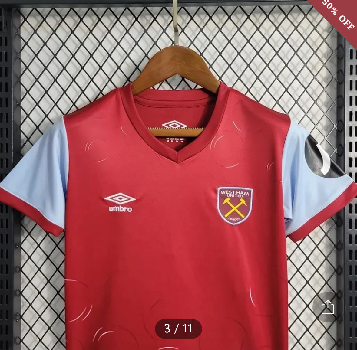 2023/2024 Kids Size West Ham United Football Shirt Home New in