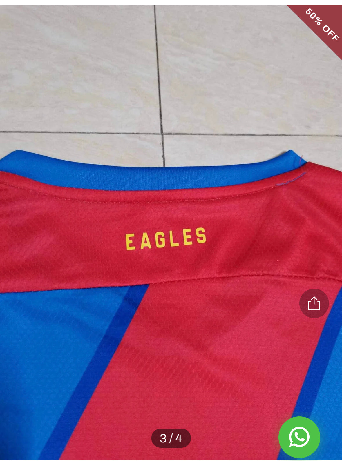 2021/2022 Crystal Palace Football Shirt Home