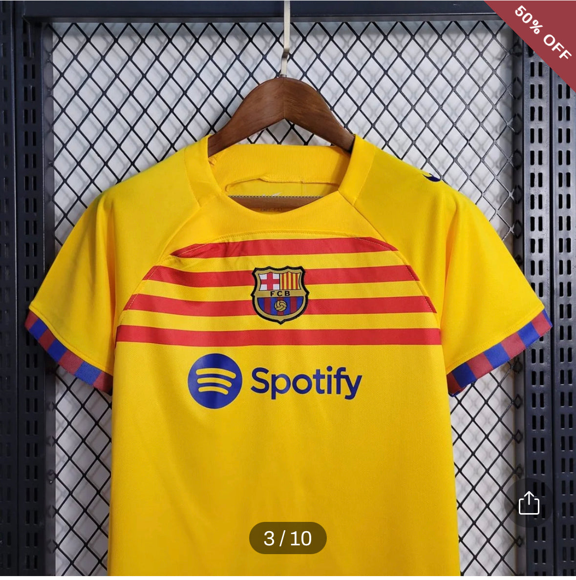 2023/2024 Kids Size Barcelona Third Away Football Shirt