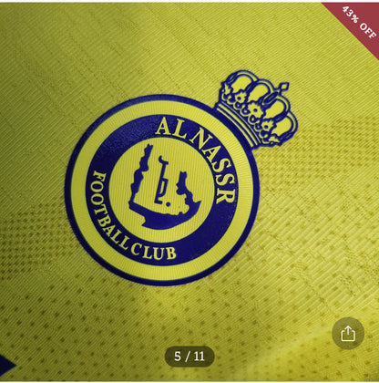 2022/2023 Player Version Al Nassr Home Football Shirt New in