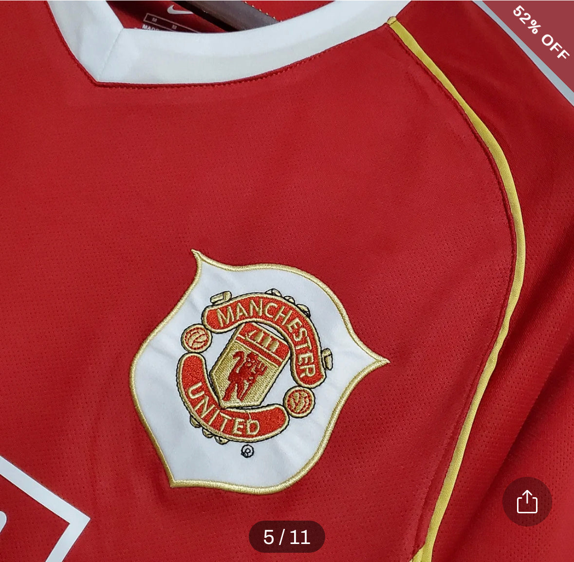 2006/2007 Retro Manchester United Home Football Shirt