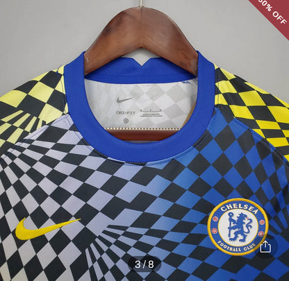 2021-2022 Chelsea Training Suit Blue And Yellow