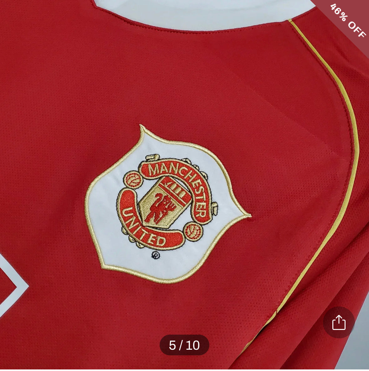 2006-2007 Retro Long Sleeve Manchester United Home Football Shirt