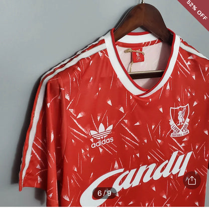 Retro 1989/1991 Liverpool Football Shirt Home