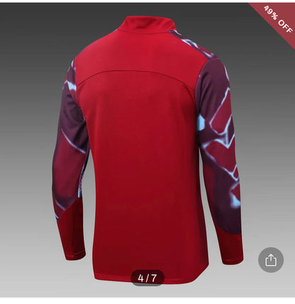 2022/2023 West Ham United Half-Pull Training Suit Red Football Shirt