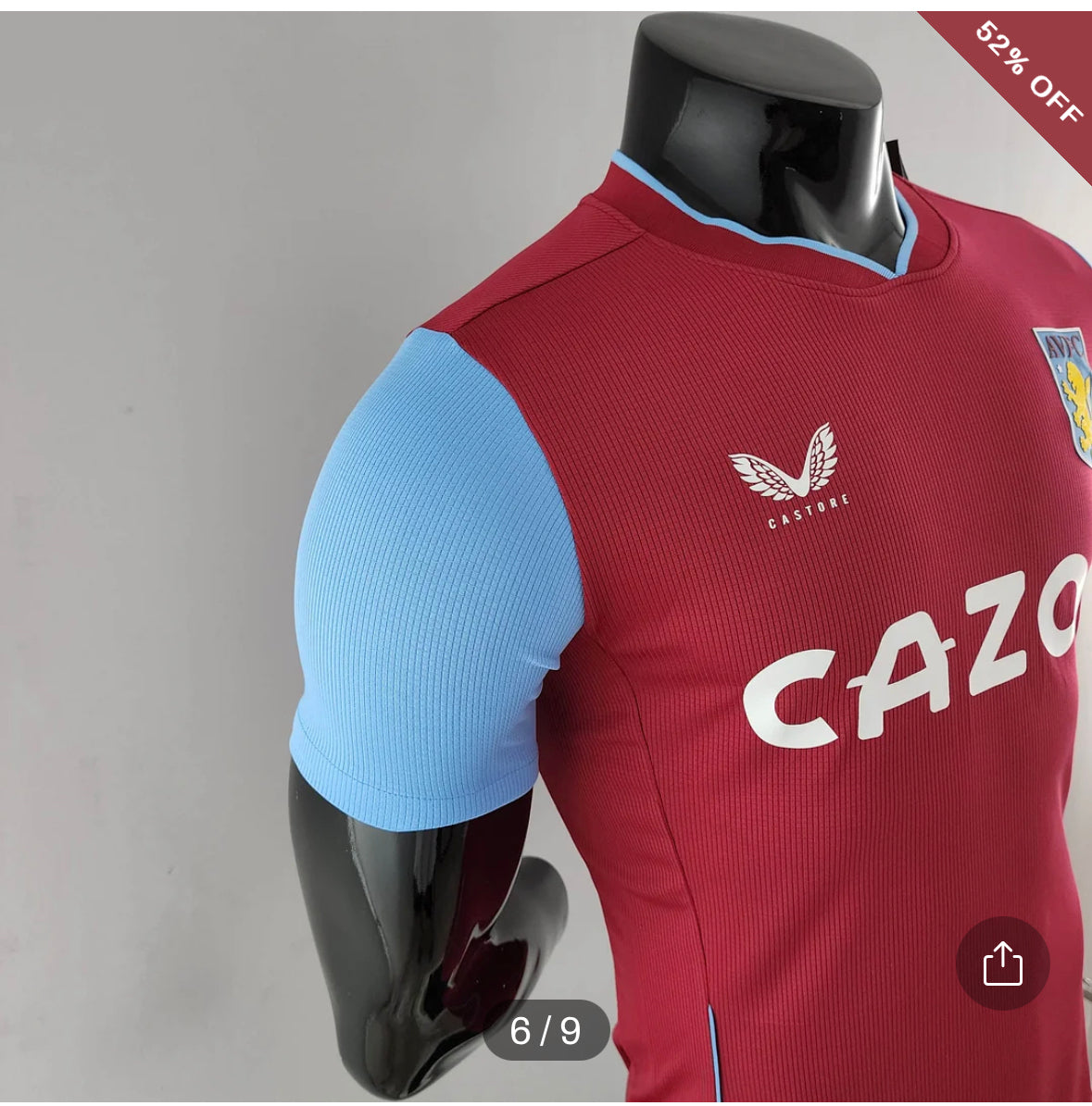 2022/2023 Player Version Aston Villa Home Football Shirt