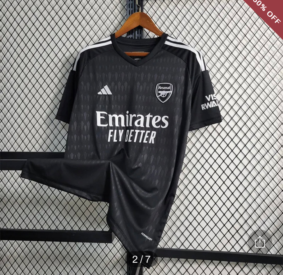 2023/2024 Arsenal Goalkeeper Black Soccer Jersey