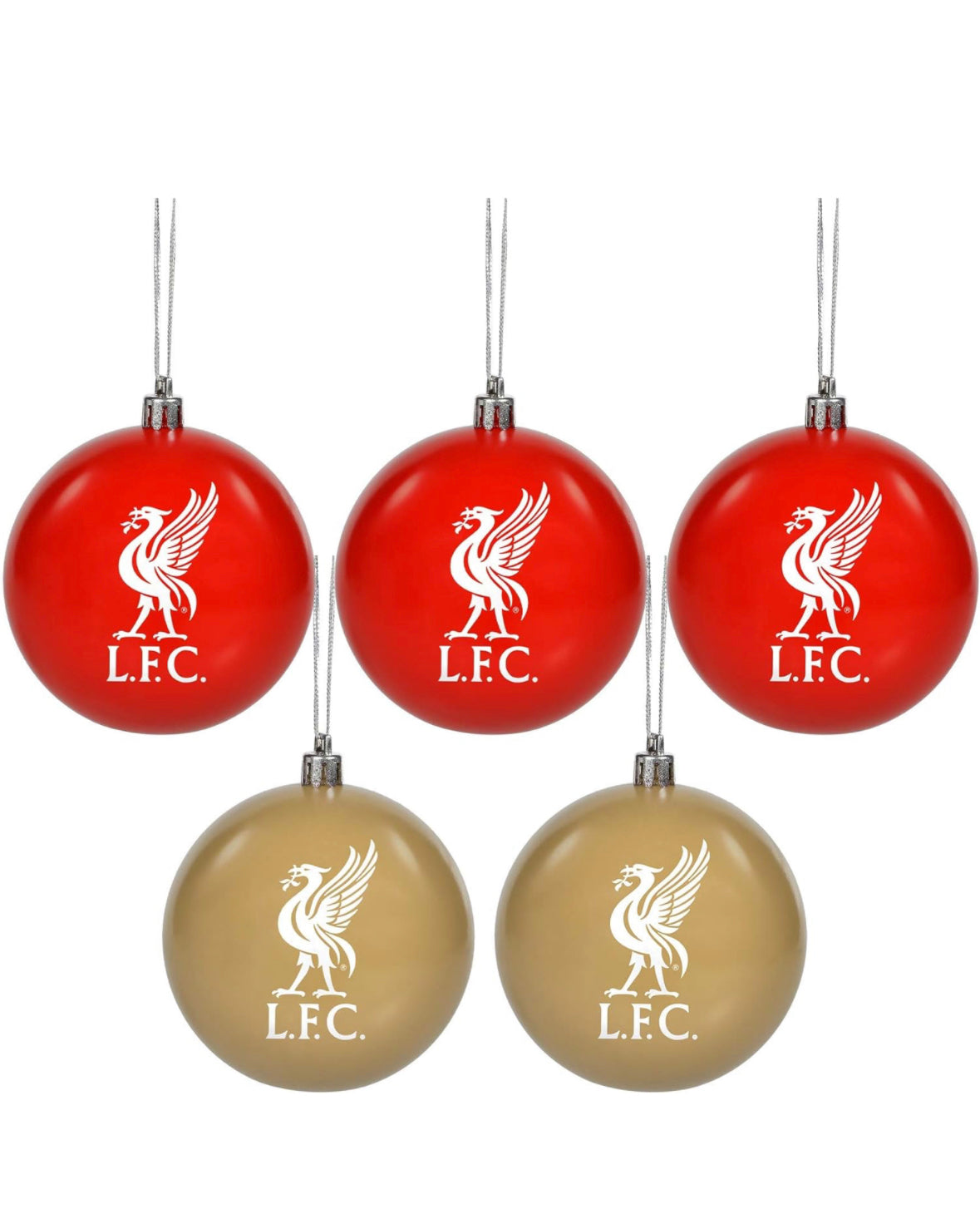 Liverpool 5 Pack Christmas Baubles