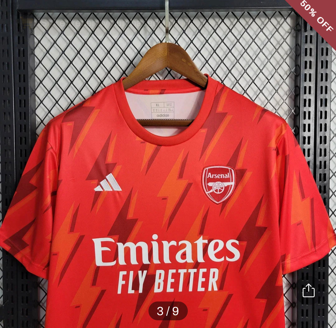 2023/2024 Arsenal Training Wear Red Soccer Jersey