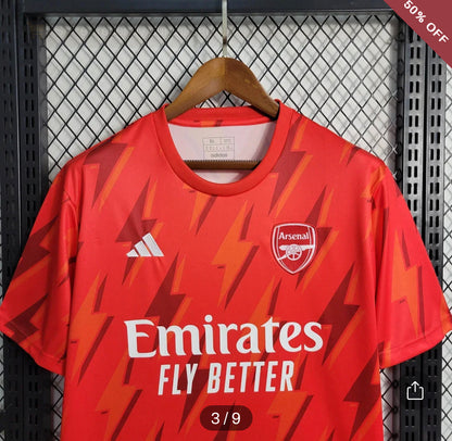 2023/2024 Arsenal Training Wear Red Soccer Jersey