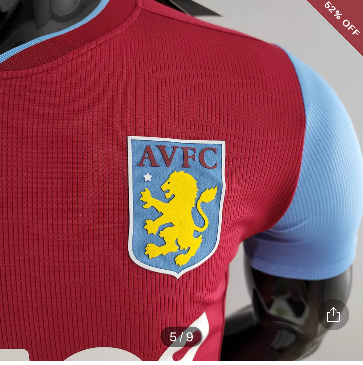 2022/2023 Player Version Aston Villa Home Football Shirt