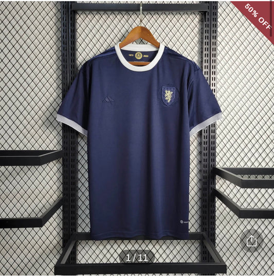 2023 Scotland 150th Anniversary Edition Navy Blue Football Shirt