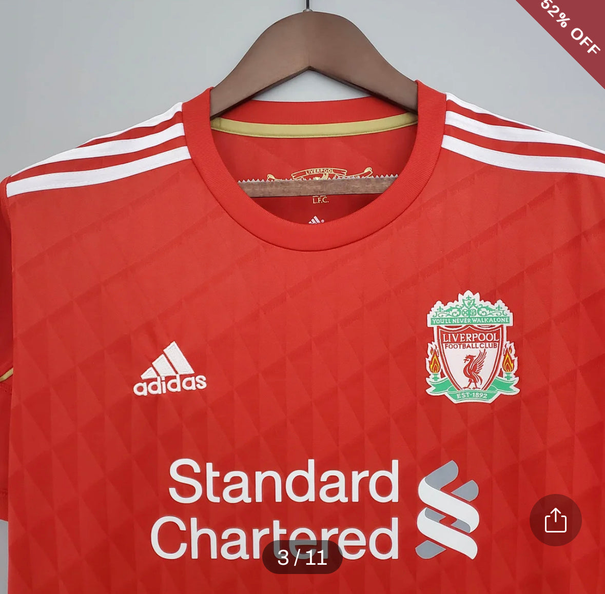 2010/2011 Retro Liverpool Home Football Shirt