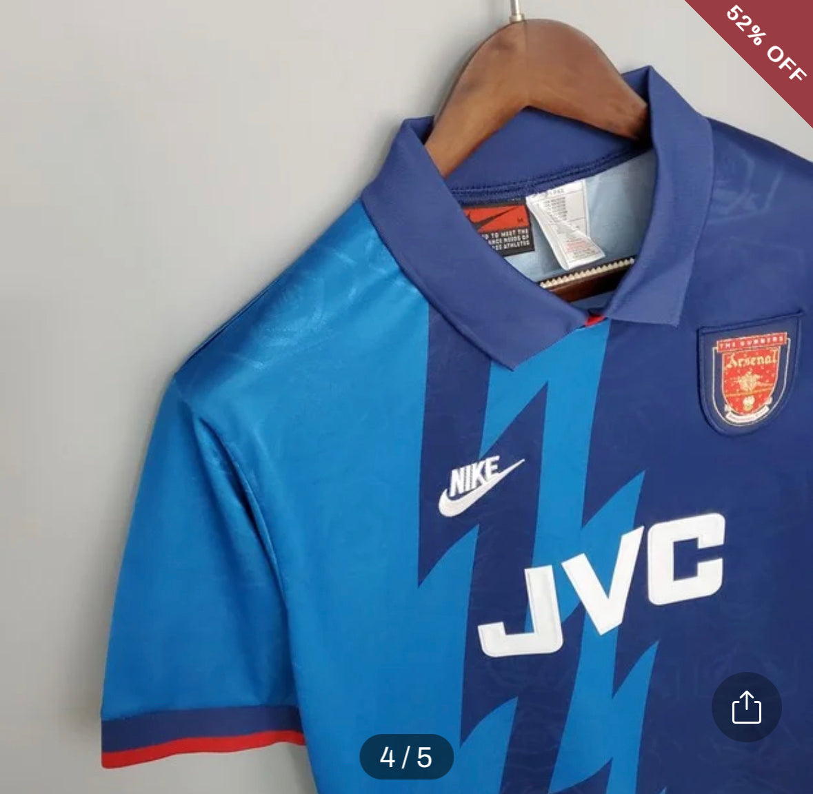 1995/1996 Retro Arsenal Away Football Shirt