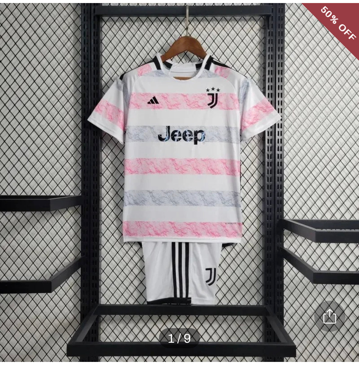 2023/2024 Kids Size Juventus Away Soccer Jersey & Shorts