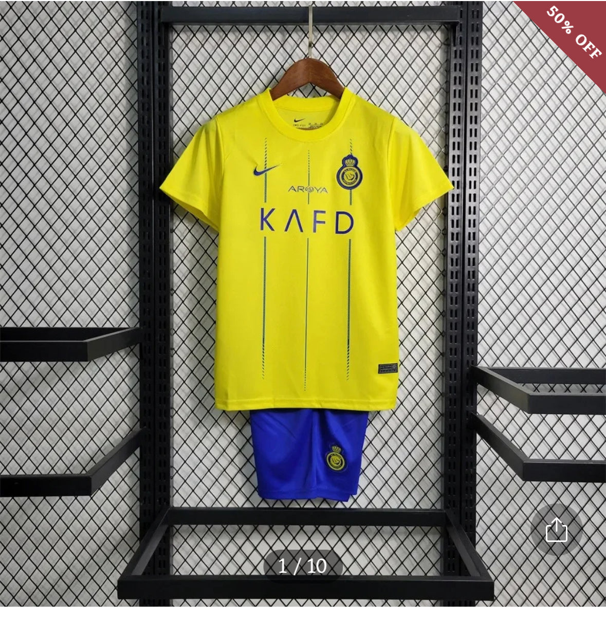 2023/2024 Kids Size Al Nassr Home Football Shirt New in