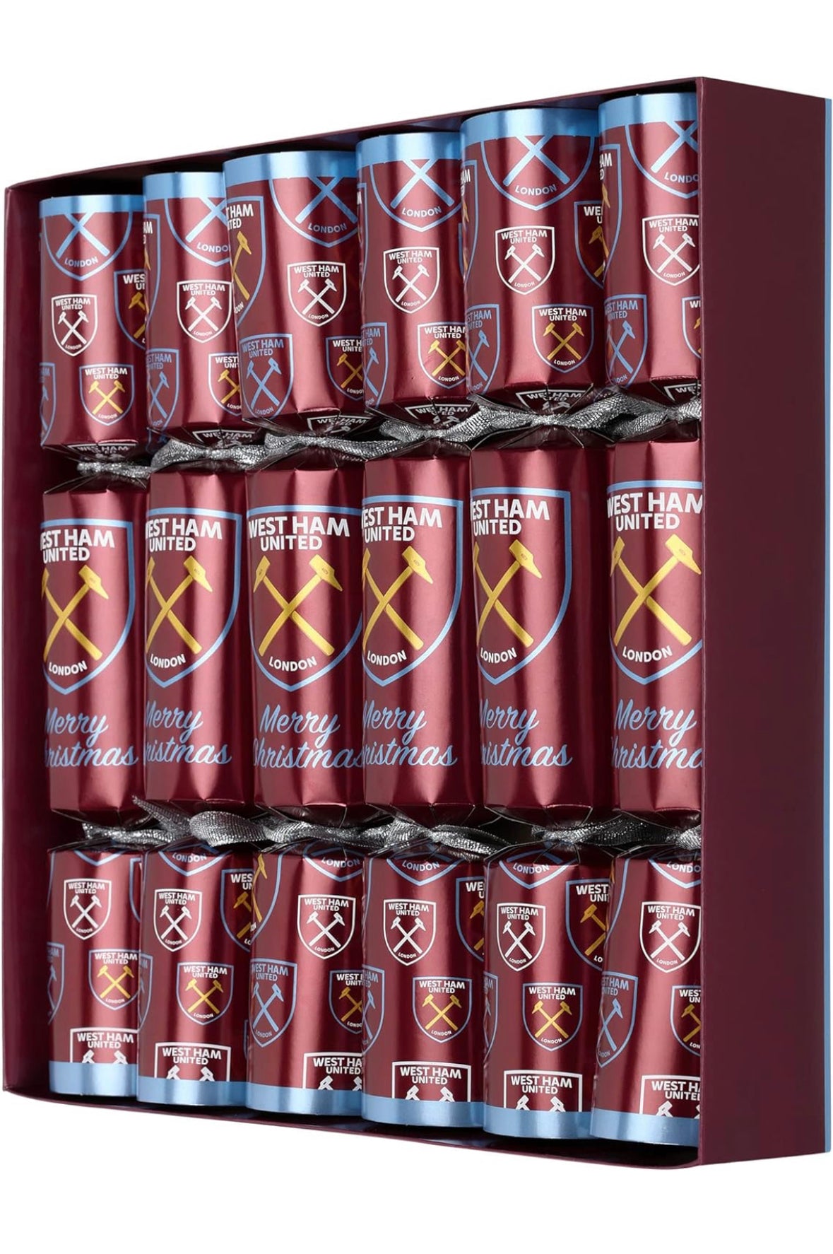 West Ham 6 Pack Christmas Crackers