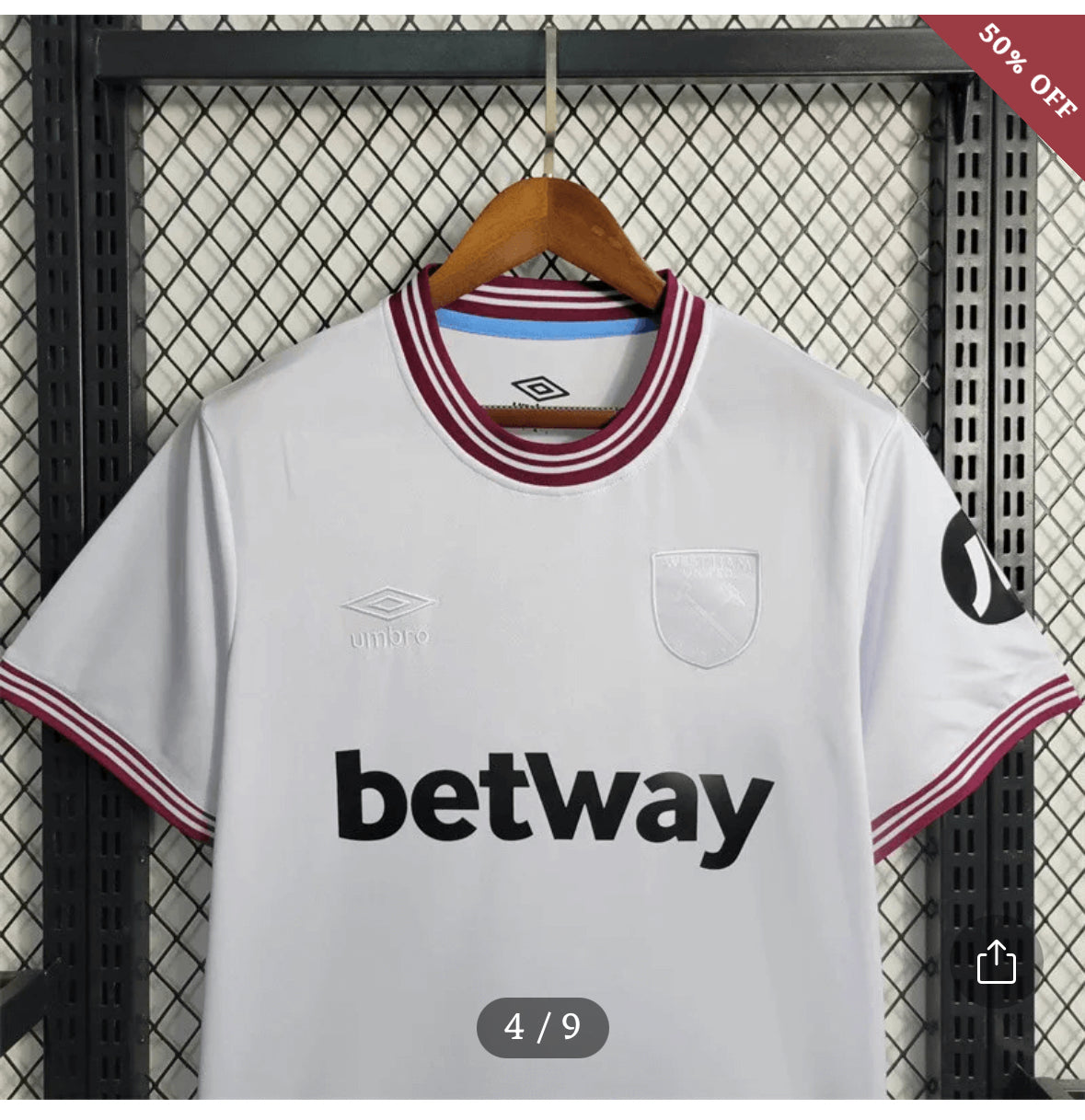 2023/2024 West Ham United Away Football Shirt New in