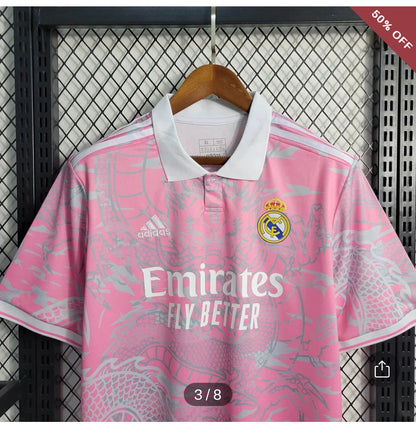 2023/2024 Real Madrid Chinese Dragon Pink Football Shirt