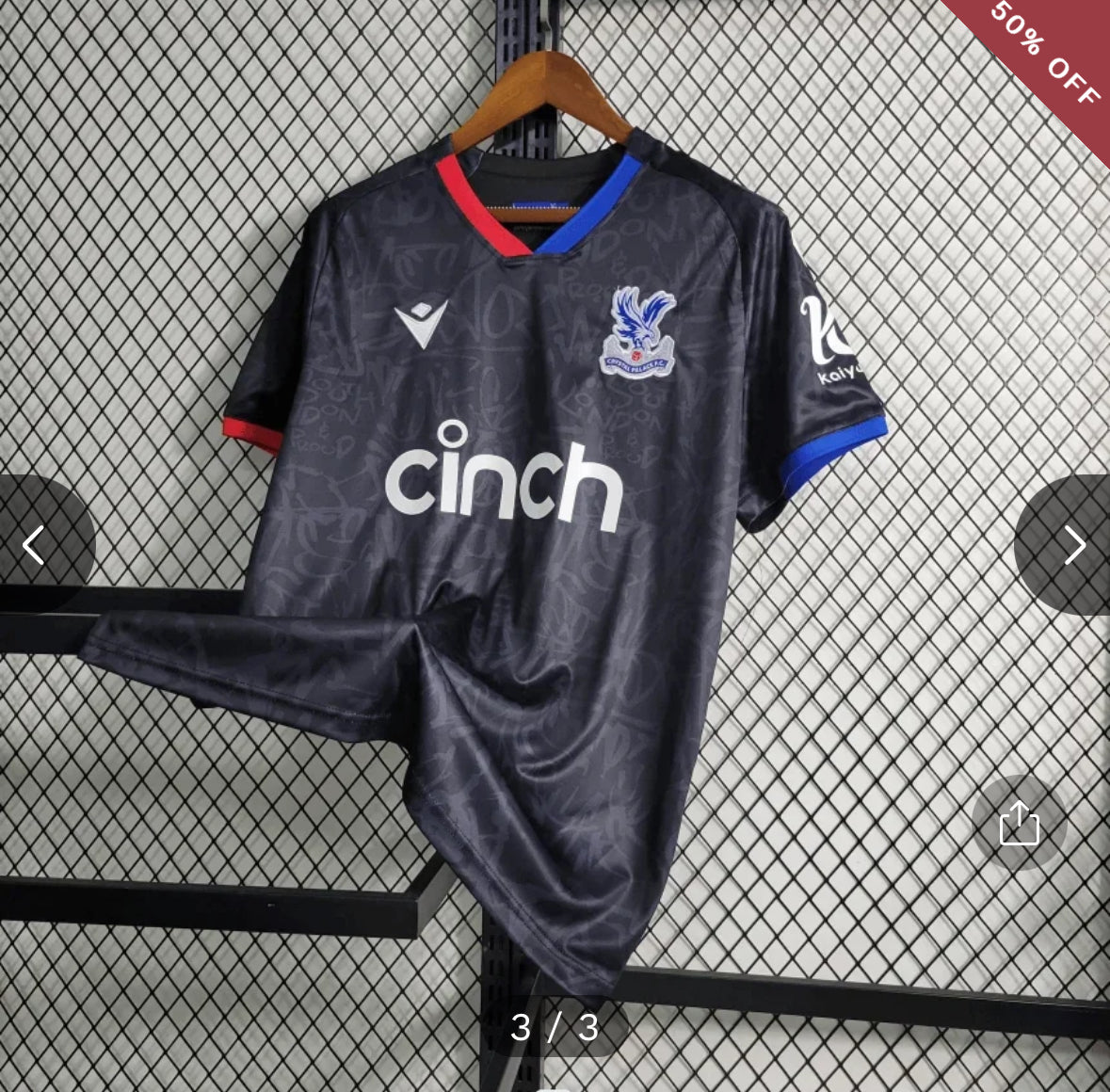 2023/2024 Crystal Palace Second Away Football Shirt