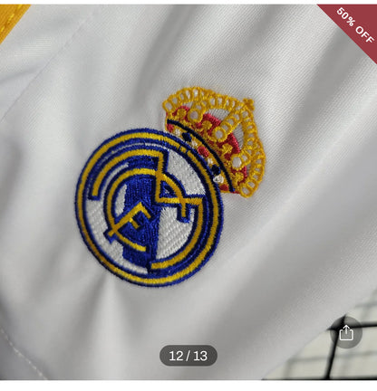 2023/2024 Real Madrid Home Football Shirt & Shorts Kids Size