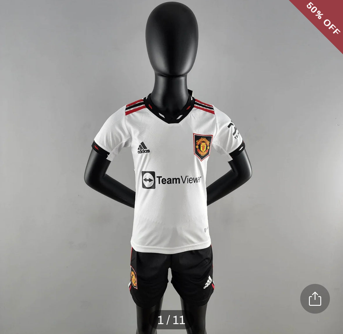 2022/2023 Manchester United Away Football Shirt kids