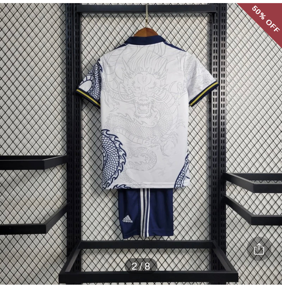 2023/2024 Kids Size Real Madrid Chinese Dragon White Football Shirt & Shorts