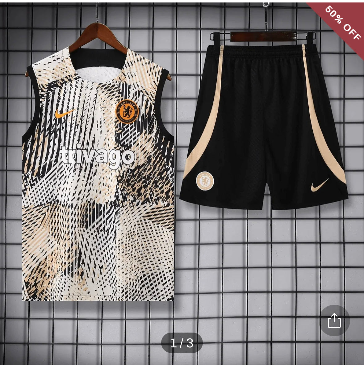 2023/2024 Chelsea pre-match training Wear Jersey+Shorts