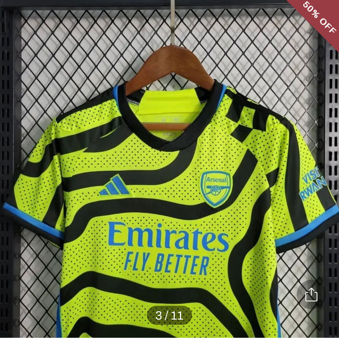 2023/2024 Kids Size Arsenal Away Soccer Jersey