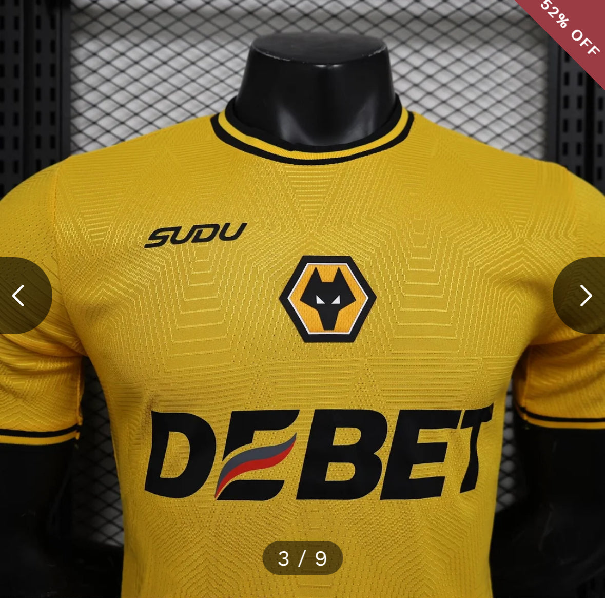 2024/2025 Player Version Wolverhampton Wanderers Home Football Shirt New in